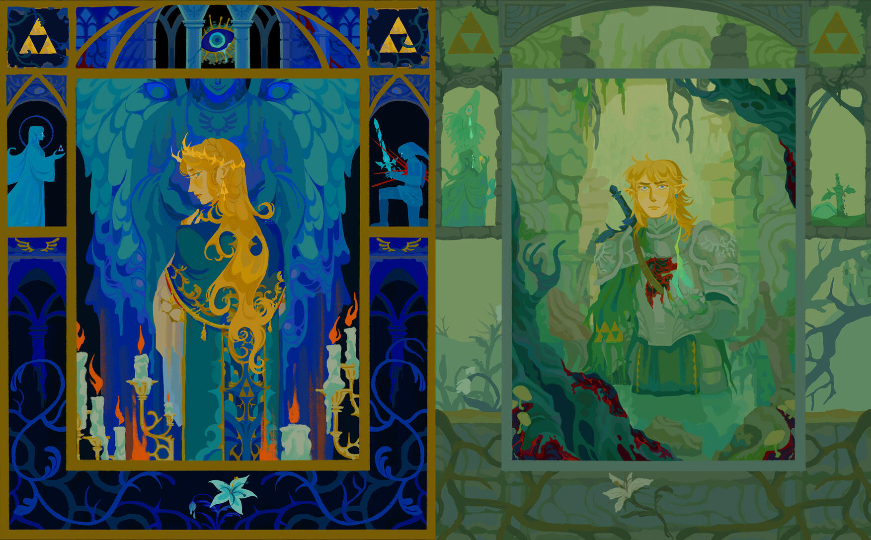 The doomed princess and knight (The Legend of Zelda: Breath of the Wild)